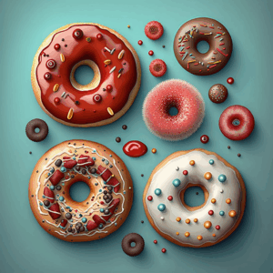 Donut - nhom mau hinh minh hoa